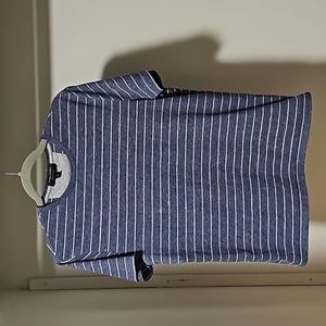 Banana Republic Striped Blue T Shirt Medium
